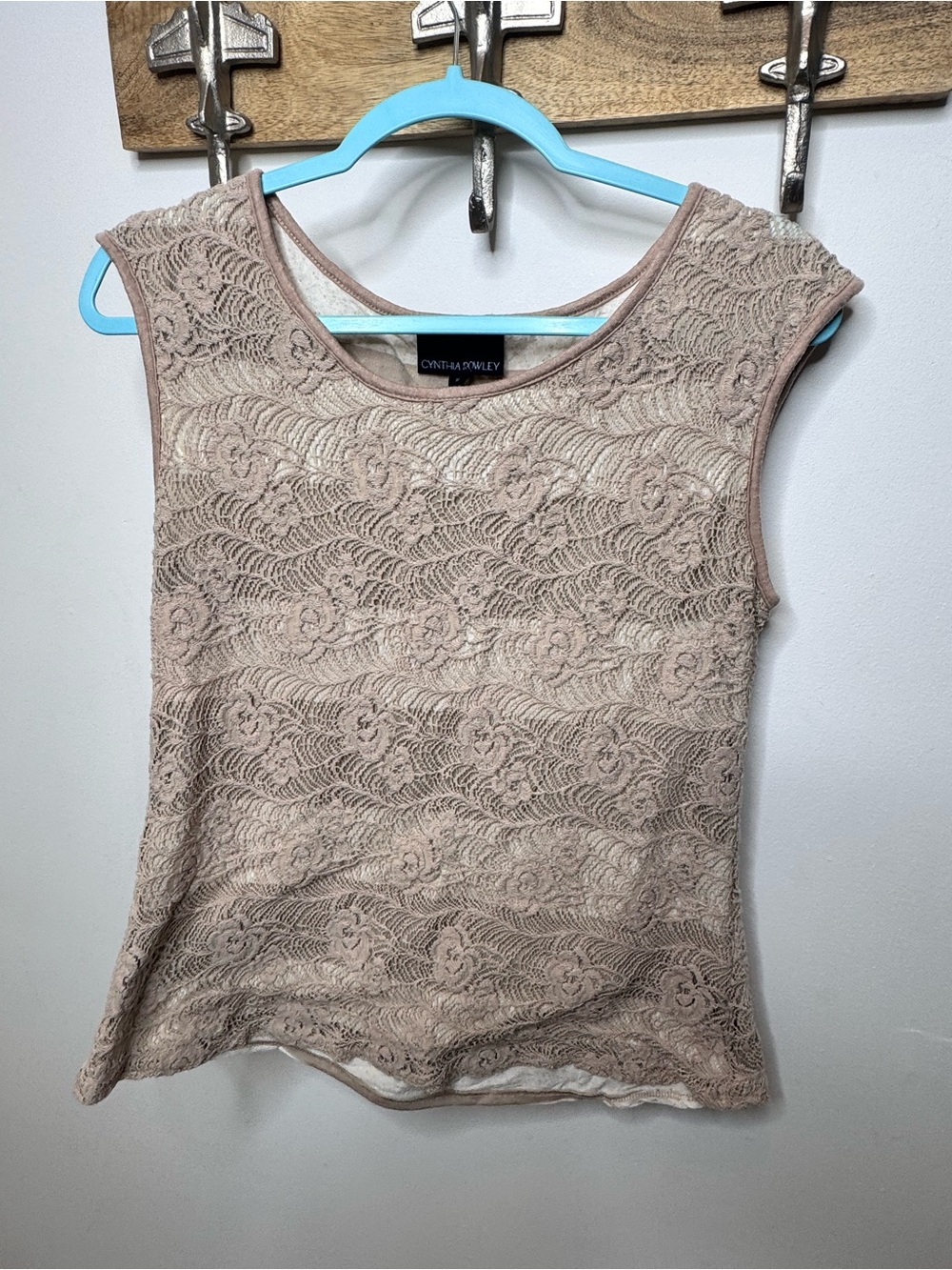 Cynthia Rowley Blush Lace Sleeveless Camisole